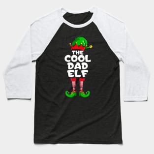 Cool Dad Elf Matching Family Group Christmas Party Pajama Baseball T-Shirt